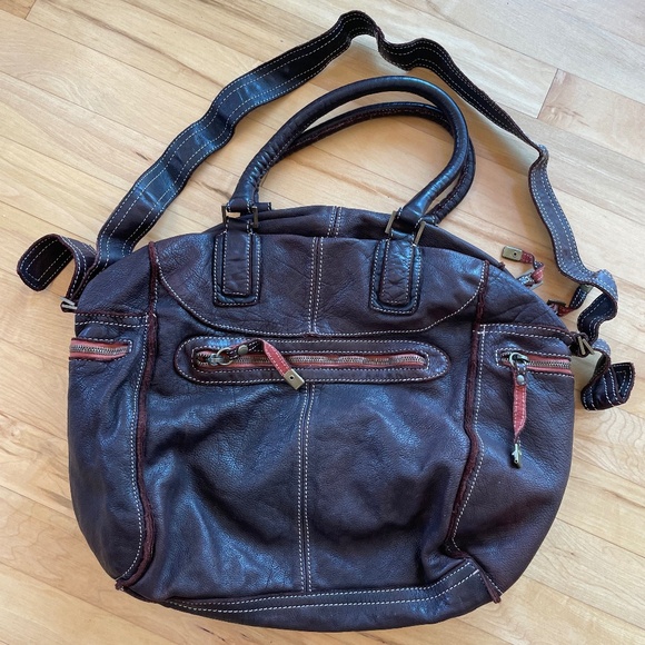 Sissi Rossi brown leather shoulder bag EUC - Picture 1 of 8